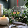 Sisters Are Different Flowers From The Same Garden - Bestie Personalized Custom Circle Glass Ornament - Christmas Gift For Best Friends, BFF, Sisters