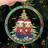 My Favorite Place Is Inside Your Hug - Couple Personalized Custom Ornament - Acrylic Custom Shaped - Christmas Gift For Husband Wife, Anniversary