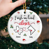 No Distance Is Too Far When Friendship Is Near - Bestie Personalized Custom 3D Inflated Effect Printed Ornament - Ceramic Round Shaped - Christmas Gift For Best Friends, BFF, Sisters