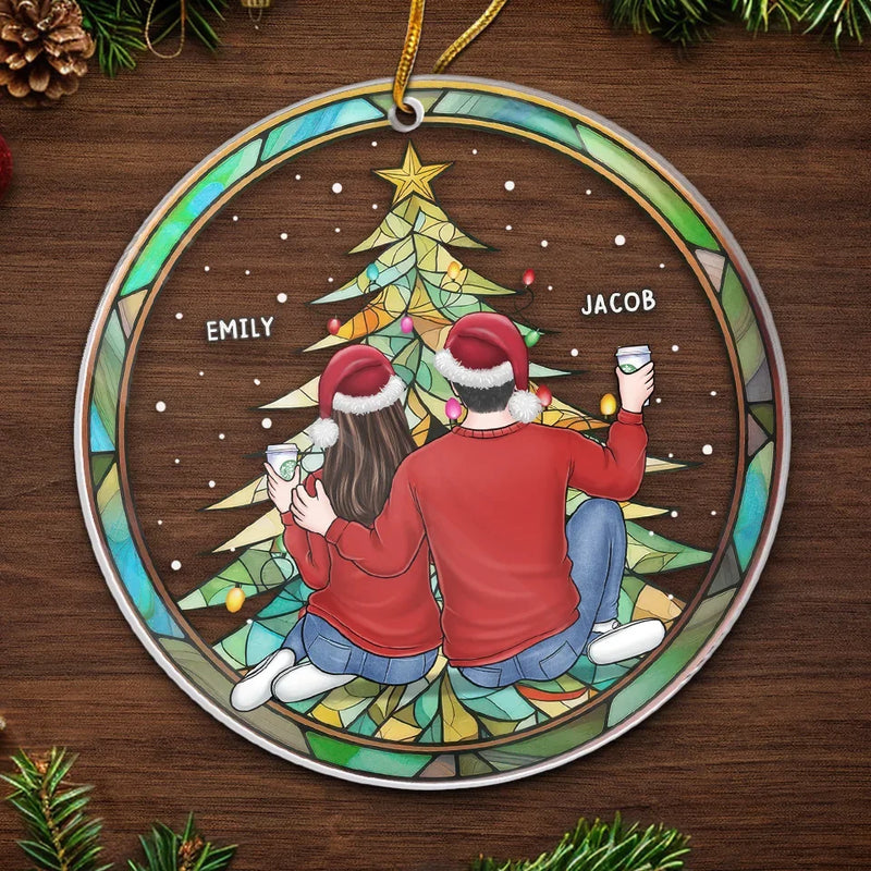 Custom Name Christmas Couple Gifts - Personalized Ornament