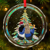 Merry Christmas To My Very Best Homies - Bestie Personalized Custom Circle Glass Ornament - Christmas Gift For Best Friends, BFF, Sisters