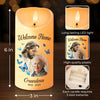 Custom Photo Home With God, But Your Love Will Never Fade - Memorial Personalized Custom LED Candle - Sympathy Gift, Christmas Gift For Family Members