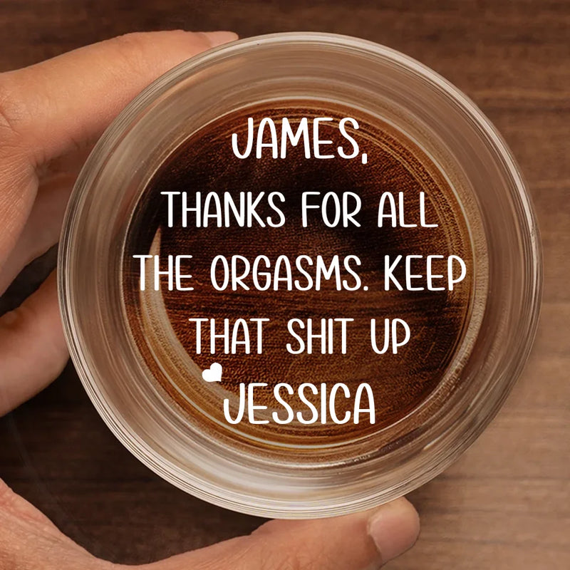 Custom Name Funny Couple Gifts - Personalized Engraving Whiskey Glass