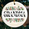The Warmth Of Grandma's Love Makes Christmas Truly Special - Family Personalized Custom Ornament - Ceramic Round Shaped - Christmas Gift For Mom, Grandma