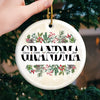 The Warmth Of Grandma's Love Makes Christmas Truly Special - Family Personalized Custom Ornament - Ceramic Round Shaped - Christmas Gift For Mom, Grandma