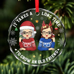 Christmas Friendship Gifts for Best Friends - Glass Ornament