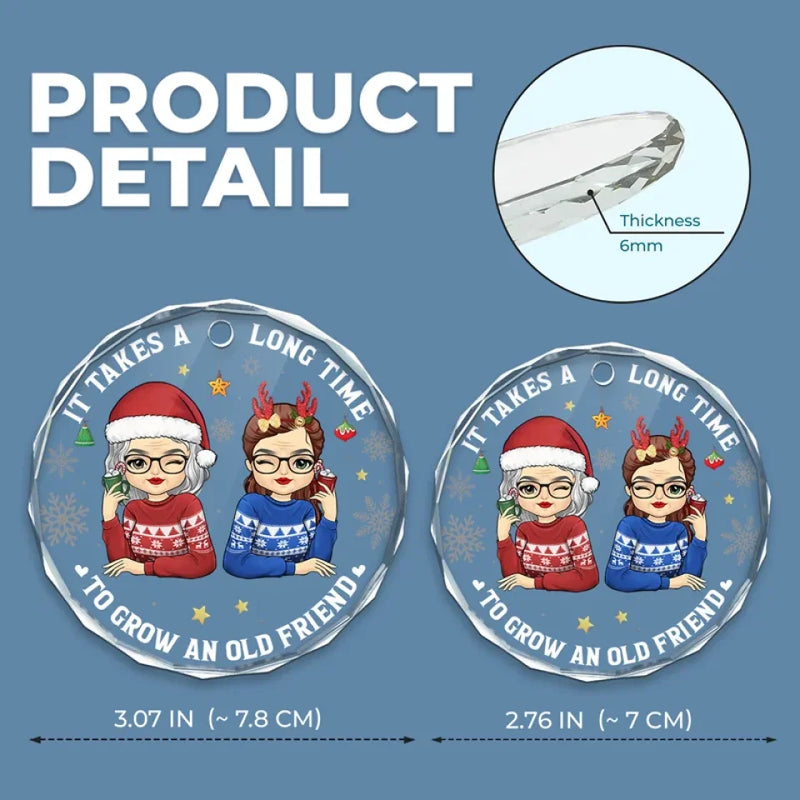 Christmas Friendship Gifts for Best Friends - Glass Ornament