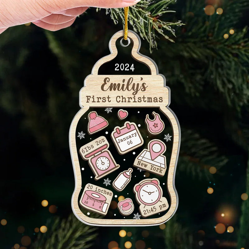 Every Little Handprint Tells A Story Of A Wonderful Christmas - Family Personalized Custom Ornament - Acrylic Custom Shaped - Christmas Gift For Baby Kids, Newborn Baby, First Christmas