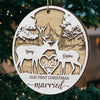 The Only Gift I Want This Year Is Your Presence - Couple Personalized Custom Ornament - Wood Custom Shaped - Christmas Gift For Husband Wife, Anniversary, First Christmas