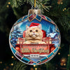 Custom Photo Celebrate Christmas With Furry Friends - Dog & Cat Personalized Custom Ornament - Acrylic Custom Shaped - Christmas Gift For Pet Owners, Pet Lovers