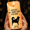 Forever Loved, Always In Our Hearts - Memorial Personalized Custom LED Candle - Sympathy Gift, Christmas Gift For Pet Owners, Pet Lovers