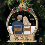 Custom Name First Christmas Gifts for Couples - Personalized Ornament