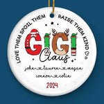 Custom Name Gigi Claus Christmas Family Gifts - Personalized Ceramic Ornament