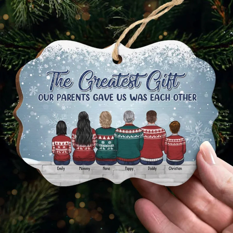 Christmas Is Even More Special When Spent With My Siblings - Family Personalized Custom Ornament - Wood, Acrylic Benelux Shaped - Christmas Gift For Family Members, Siblings, Brothers, Sisters