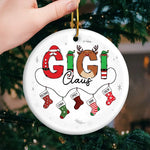 Custom Name Christmas Family Gifts - Personalized Ceramic Ornament