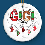 Custom Name Christmas Family Gifts - Personalized Ceramic Ornament