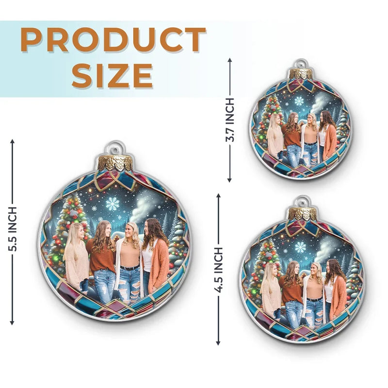 Custom Photo Always There For Each Other - Family Personalized Custom Ornament - Acrylic Custom Shaped - Christmas Gift For Family Members, Siblings, Brothers, Sisters