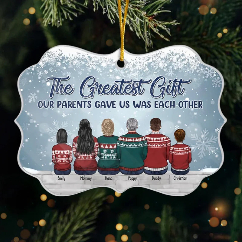 Christmas Is Even More Special When Spent With My Siblings - Family Personalized Custom Ornament - Wood, Acrylic Benelux Shaped - Christmas Gift For Family Members, Siblings, Brothers, Sisters