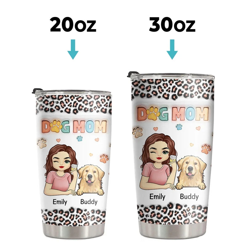 The Best Therapist Has Fur And Four Legs - Dog & Cat Personalized Custom 3D Inflated Effect Printed Tumbler - Christmas Gift For Pet Owners, Pet Lovers
