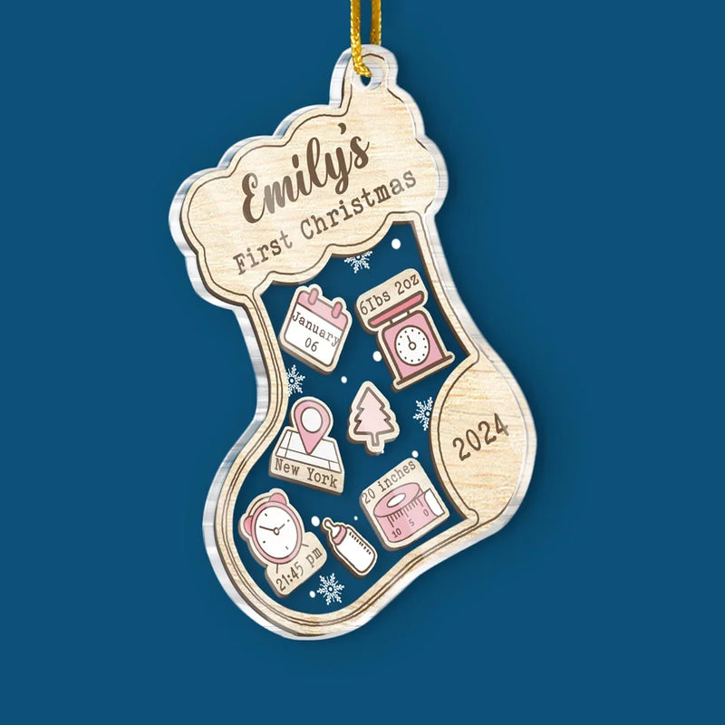 This Christmas, Our Stocking Is Overflowing With Baby Cuddles - Family Personalized Custom Ornament - Acrylic Custom Shaped - Christmas Gift For Baby Kids, Newborn Baby, First Christmas