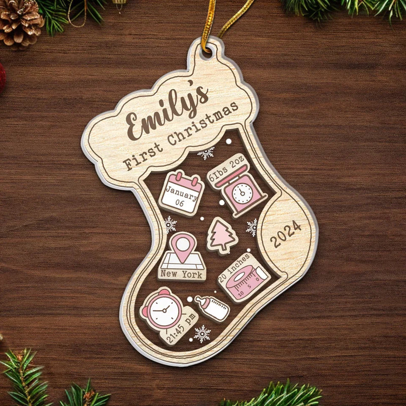 This Christmas, Our Stocking Is Overflowing With Baby Cuddles - Family Personalized Custom Ornament - Acrylic Custom Shaped - Christmas Gift For Baby Kids, Newborn Baby, First Christmas