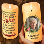 Custom Photo Grandma Memorial Gifts - Personalized LED Candle