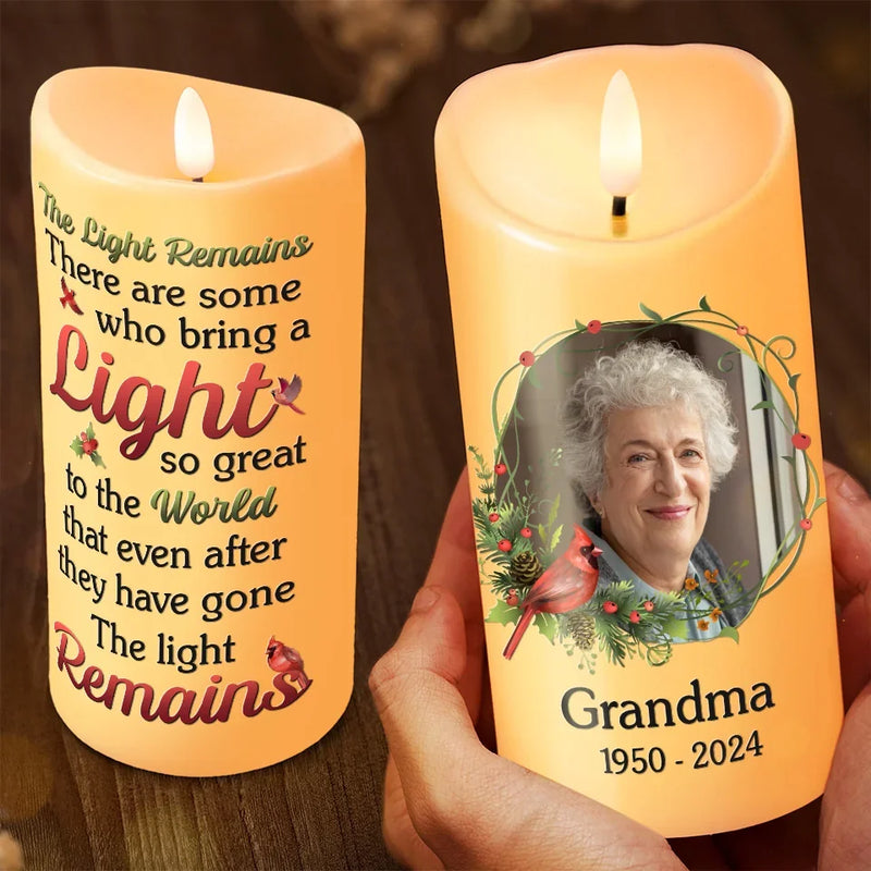 Custom Photo Grandma Memorial Gifts - Personalized LED Candle