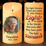 Custom Photo Grandma Memorial Gifts - Personalized LED Candle