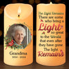 Custom Photo Your Light Will Forever Shine - Memorial Personalized Custom LED Candle - Sympathy Gift, Christmas Gift For Family Members