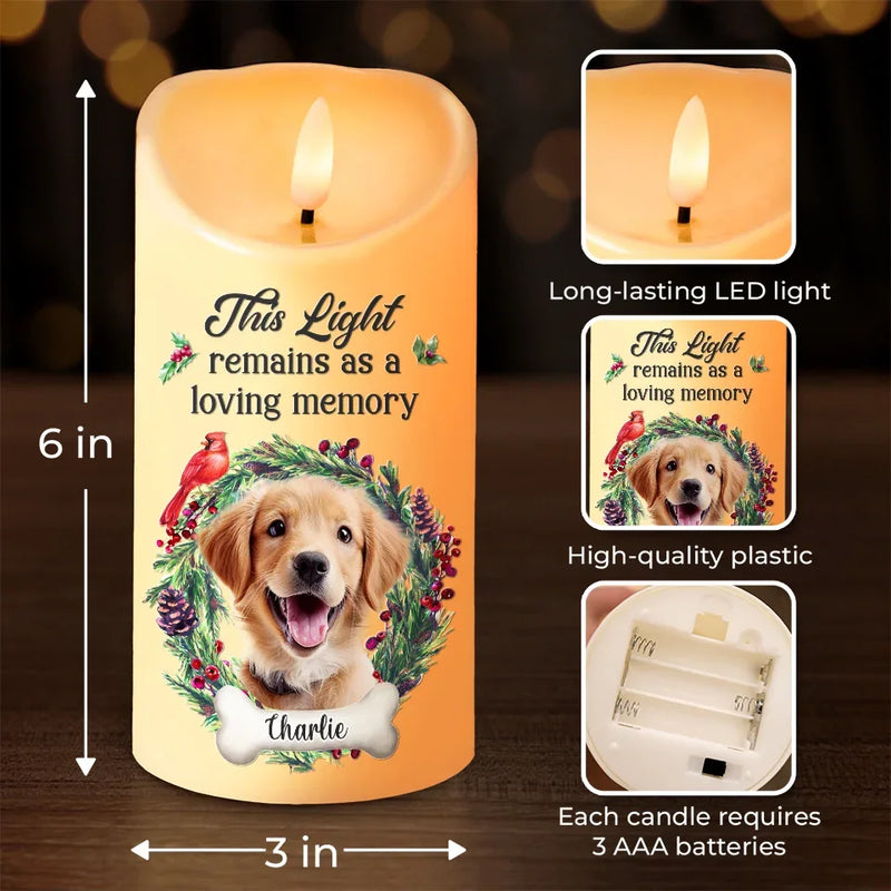 Custom Photo Unconditional Love Has A Furry Face - Memorial Personalized Custom LED Candle - Sympathy Gift, Christmas Gift For Pet Owners, Pet Lovers