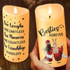 Our Friendship Is Endless - Bestie Personalized Custom LED Candle - Christmas Gift For Best Friends, BFF, Sisters