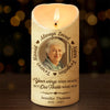 Custom Photo You Left A Footprint On Our Hearts - Memorial Personalized Custom LED Candle - Sympathy Gift, Christmas Gift For Family Members