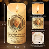 Custom Photo You Left A Footprint On Our Hearts - Memorial Personalized Custom LED Candle - Sympathy Gift, Christmas Gift For Family Members