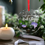 Custom Name Long Distance Christmas Gifts - Personalized Glass Ornament