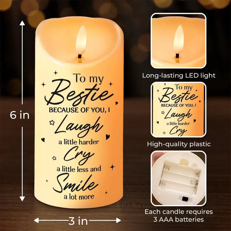 Forever Kind Of Friendship - Bestie Personalized Custom LED Candle - Christmas Gift For Best Friends, BFF, Sisters