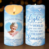 Custom Photo After They Have Gone The Light Remains - Memorial Personalized Custom LED Candle - Sympathy Gift, Christmas Gift For Family Members