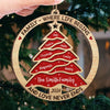 Home Is Where The Christmas Tree Glows - Family Personalized Custom Ornament - Wood Custom Shaped - Christmas Gift For Family Members