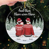 And Then There Were Three - Family Personalized Custom Ornament - Acrylic Custom Shaped - Christmas Gift For Family Members, First Christmas