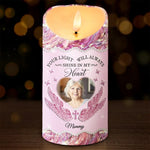 Custom Photo Memorial Angel Gifts for Mom - Personalized LED Candle