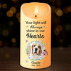 Custom Photo In Loving Memory Of A Loyal Friend - Memorial Personalized Custom LED Candle - Sympathy Gift, Christmas Gift For Pet Owners, Pet Lovers