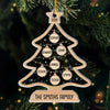 The Best Gift Around The Christmas Tree Is The Presence Of Family - Family Personalized Custom Ornament - Acrylic Custom Shaped - Christmas Gift For Family Members