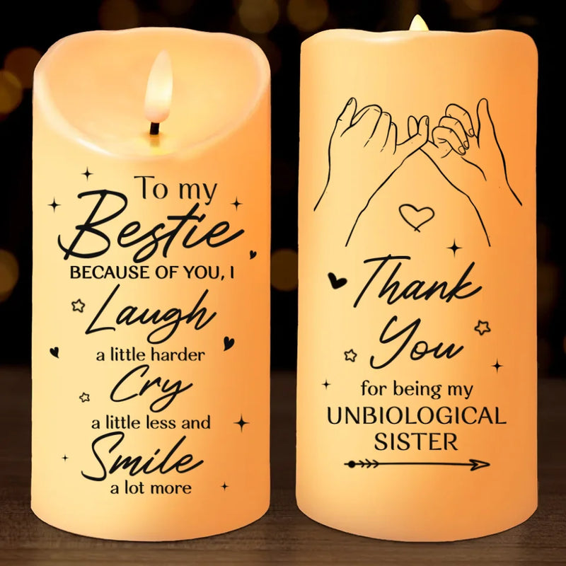 Forever Kind Of Friendship - Bestie Personalized Custom LED Candle - Christmas Gift For Best Friends, BFF, Sisters