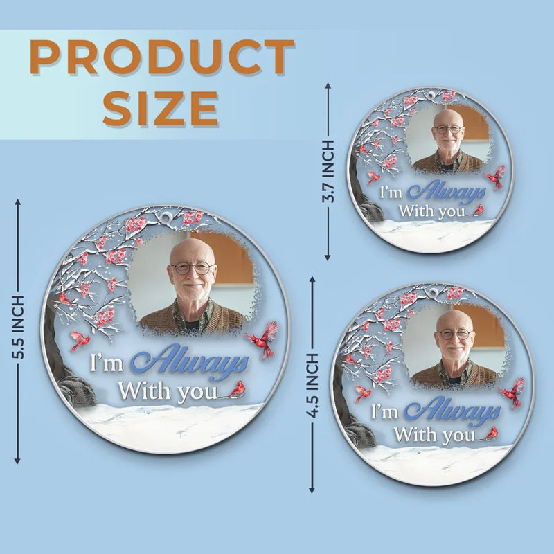 Custom Photo A Moment With You Was A Lifetime Of Happiness - Memorial Personalized Custom Ornament - Acrylic Custom Shaped - Sympathy Gift, Christmas Gift For Family Members