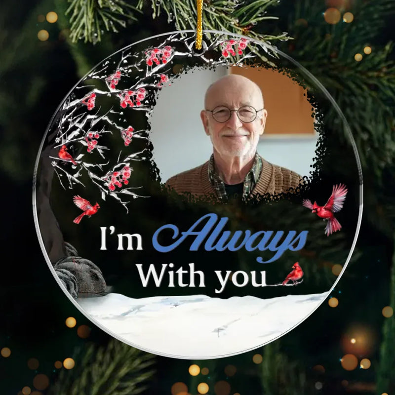 Custom Photo A Moment With You Was A Lifetime Of Happiness - Memorial Personalized Custom Ornament - Acrylic Custom Shaped - Sympathy Gift, Christmas Gift For Family Members