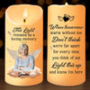 Custom Photo Life May End, But Love Doesn’t - Memorial Personalized Custom LED Candle - Sympathy Gift, Christmas Gift For Family Members