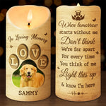 Custom Pet Photo Memorial Gifts for Dog Lovers - Personalized LED Candle