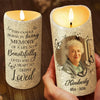Custom Photo This Candle Burns In Memory Of A Life Well Lived And A Heart Loved - Memorial Personalized Custom LED Candle - Sympathy Gift, Christmas Gift For Family Members