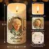Custom Photo This Candle Burns In Memory Of A Life Well Lived And A Heart Loved - Memorial Personalized Custom LED Candle - Sympathy Gift, Christmas Gift For Family Members