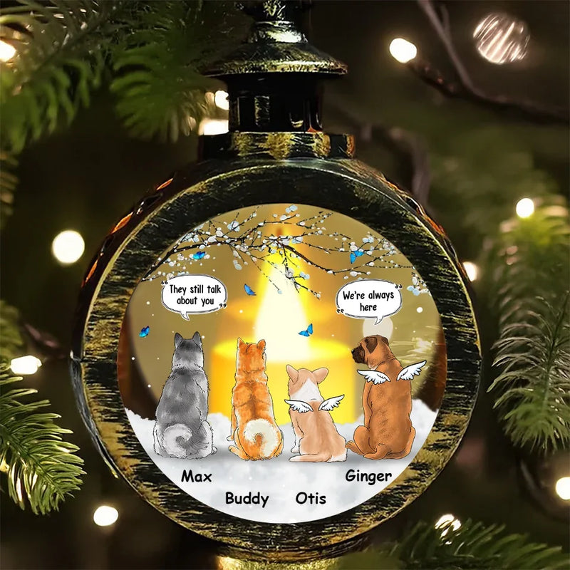 Your Paw Prints Are Forever Embedded In My Journey - Memorial Personalized Custom Candlelight Lantern Ornament - Sympathy Gift, Christmas Gift For Pet Owners, Pet Lovers
