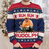 Custom Photo Merry Huntmas - Personalized Custom Ugly Sweatshirt - Unisex Wool Jumper - Hunting Christmas Gift For Dad, Grandpa, Husband